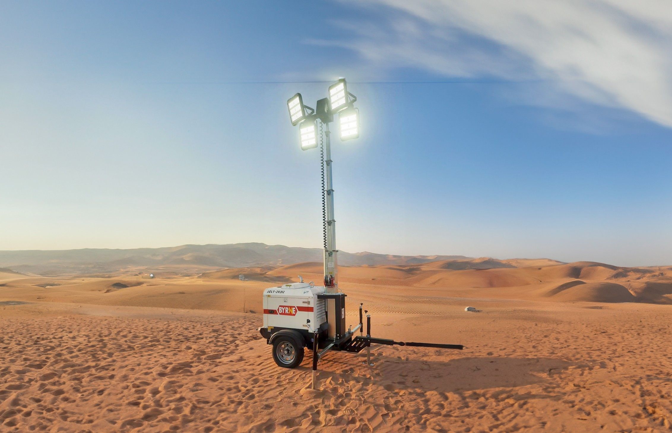 Film base camp infrastructure setup for UAE production Abu Dhabi desert location